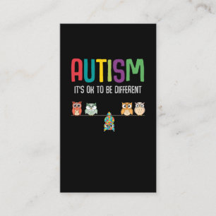 Cute Uggla Autism Awareness Puzzle Autistic Kid Visitkort