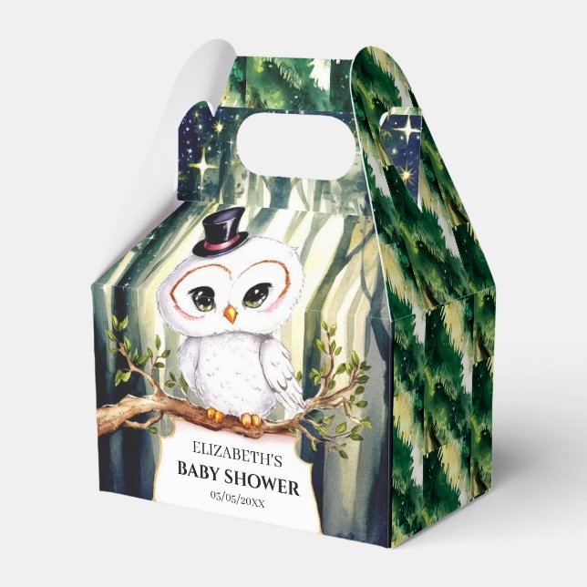 Cute Uggla Baby Shower Presentaskar (Framsidan Sidan)