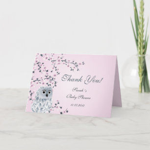 Cute Uggla Baby Shower-Tack Tack Kort