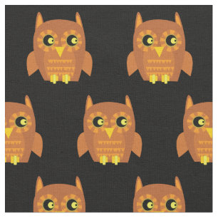 Cute Uggla Bird Kid Baby Nursery Black Tyg