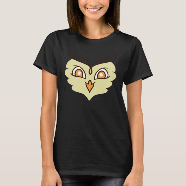 Cute Uggla Bird Wisdom Smart T Shirt (Framsida)
