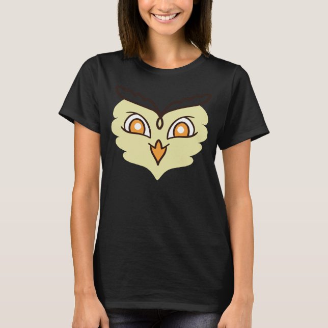 Cute Uggla Bird Wisdom Smart T Shirt (Framsida)