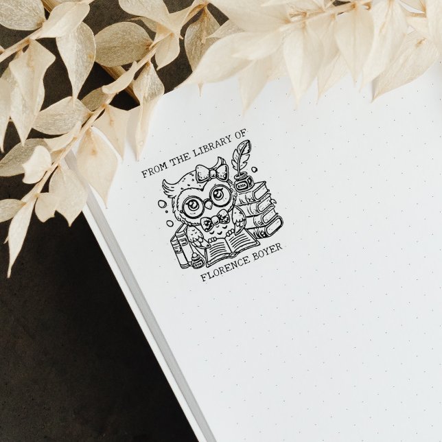 Cute Uggla bokmärke Stämpel (Skapare uppladdad)