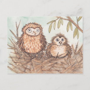 Cute Uggla Brothers Vykort