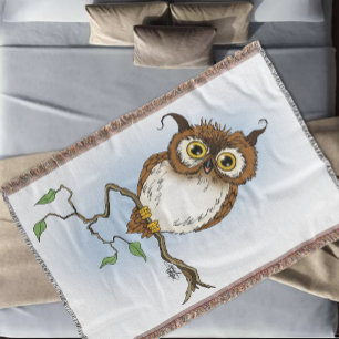 Cute Uggla Brown Hoot Filt