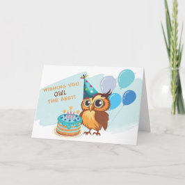 Cute Uggla-födelsedagskort Kort