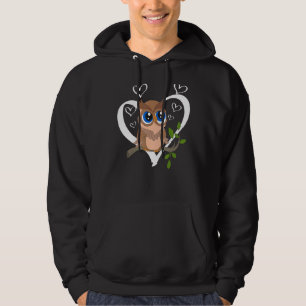 Cute Uggla Forest Animal Bird Uggla Hoodie