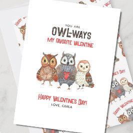 Cute Uggla Friend Valentindagen Julkort