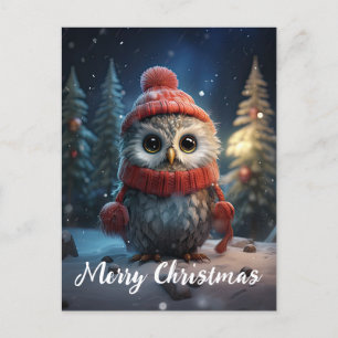 Cute Uggla Glad helg jul Vykort