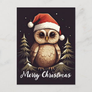 Cute Uggla Glad helg jul Vykort