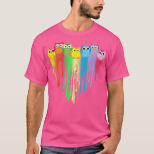 Cute Uggla Heart LGBTQ Proud Gay pride Month Color T Shirt