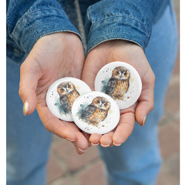 Cute uggla i vattenfärg flasköppnare