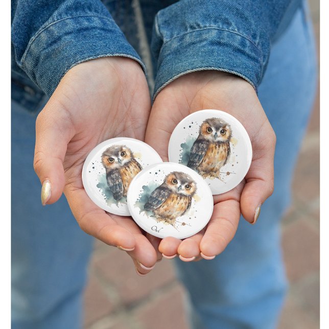 Cute uggla i vattenfärg flasköppnare (Skapare uppladdad)