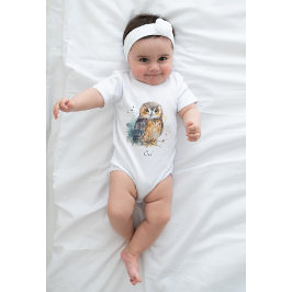 Cute uggla i vattenfärg t shirt