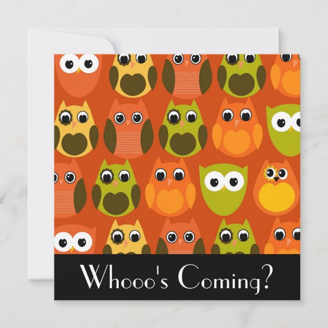 Cute Uggla-inbjudan Inbjudningar (Framsida)