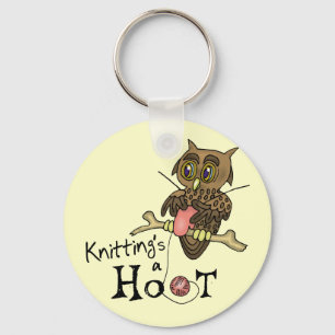 Cute Uggla Knitting Keychain Nyckelring