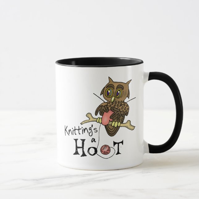 Cute Uggla Knitting Mugg (Höger)