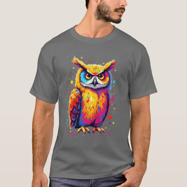 Cute Uggla-konstverk Uggla Nocvändal Bird Älskare  T Shirt (Framsida)