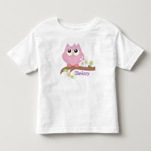 Cute uggla lägger till t-shirt för flickorna namn 