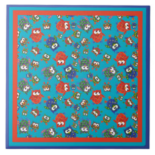 Cute Uggla Large Ceramic Tile, turkos Blue Kakelplatta