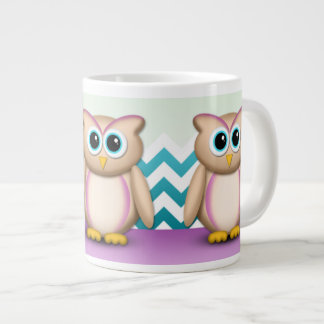 Cute Uggla - Lila & turkoise Chevron 20oz Mugg Jumbo Mugg