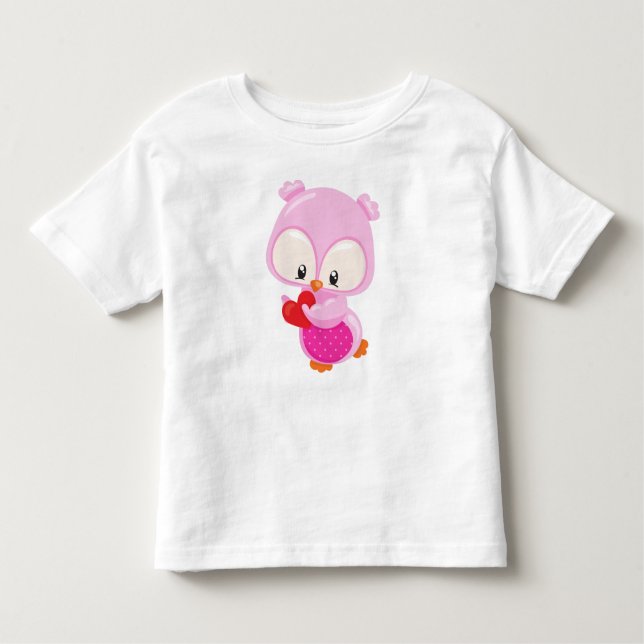 Cute Uggla, Little Uggla, Hearts, Uggla i Kärlek T Shirt (Framsida)