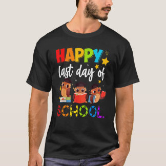 Cute Uggla Lycklig förra dagen, skolläraren Studen T Shirt