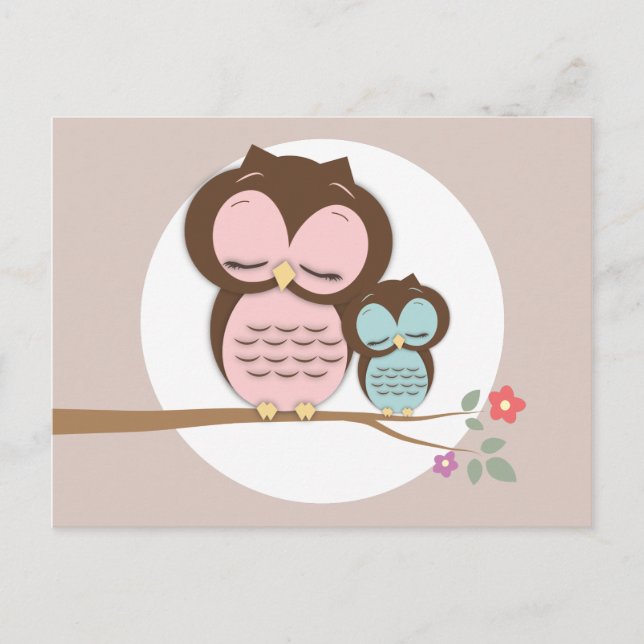 Cute Uggla & Mamma Ord, Mammor för rådgivning Rådkort (Framsida)