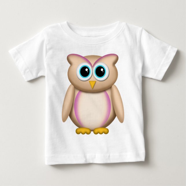 Cute Uggla med Lila - Smittant T-Shirt (Framsida)