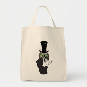 Cute Uggla med Monocle Tygkasse