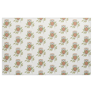 Cute Uggla Mönster Fabric Tyg