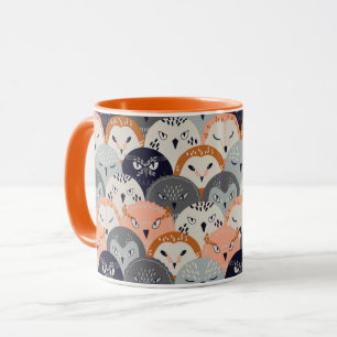 Cute Uggla Mönster Mugg