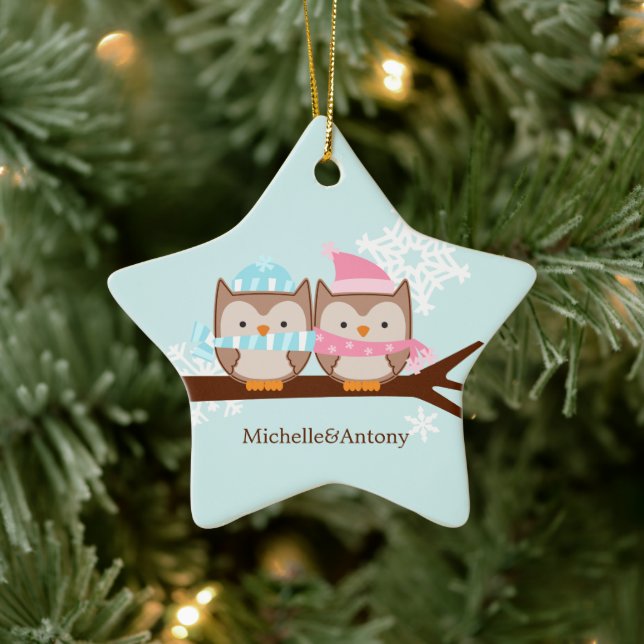Cute Uggla Ornaments Julgransprydnad Keramik (Träd)