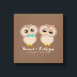 Cute Uggla par Canvastryck<br><div class="desc">Ett bra exempel på två uggla. Anpassa det med din namn och bröllop-dejt för en vacker keepsaké.</div>