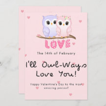 Cute uggla par Valentines day