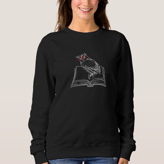 Cute Uggla Reading Bokar Literature Forest T Shirt (Framsida)
