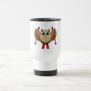 Cute Uggla Skiing Tecknad Resemugg