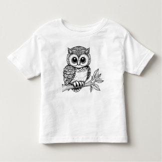 Cute Uggla Småbarn T-Shirt - Perfekt för små föret