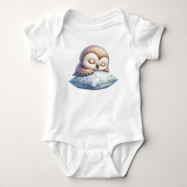 Cute uggla sover t shirt (Framsida)