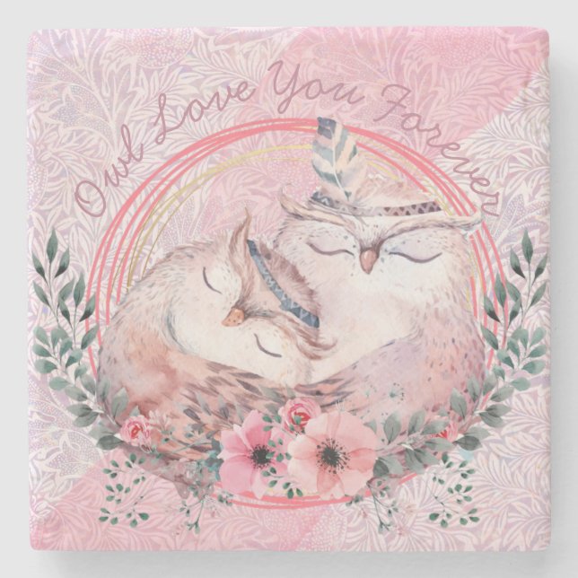 Cute Uggla Stenunderlägg (Framsidan)