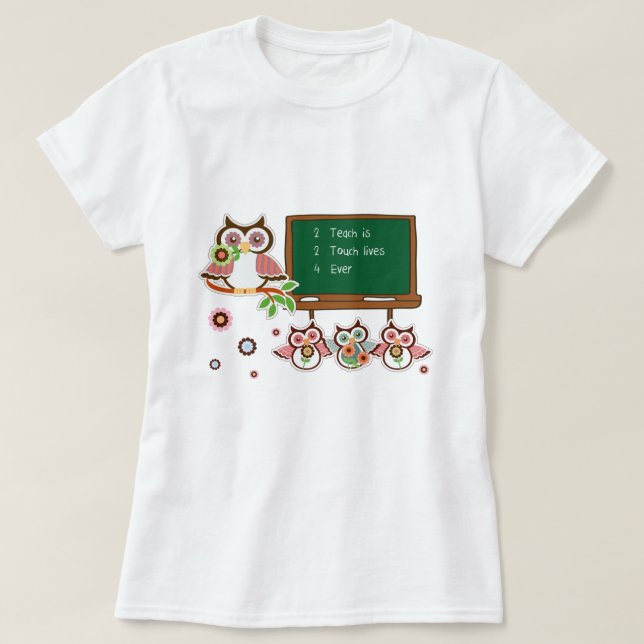 Cute Uggla T-Shirt for Teacher (Design framsida)