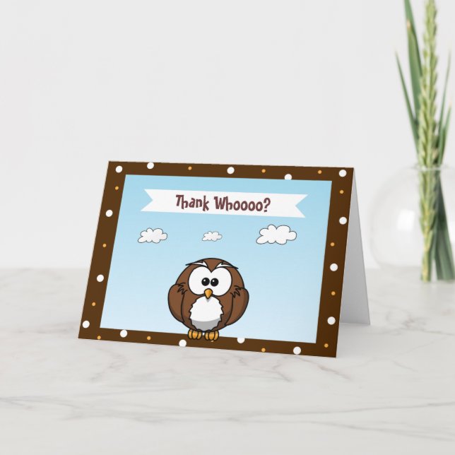 Cute Uggla tackkort (Framsida)