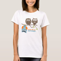 Cute Uggla Tecknad T-Shirt Dare ska vara annorlund