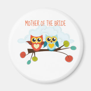 Cute UGGLA Thated Bröllop Blue Orange Magnet