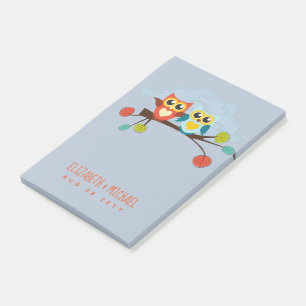 Cute UGGLA Thated Bröllop Blue Orange Post-it Block