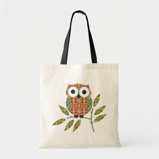 Cute Uggla Tote Bag Tygkasse (Framsidan)