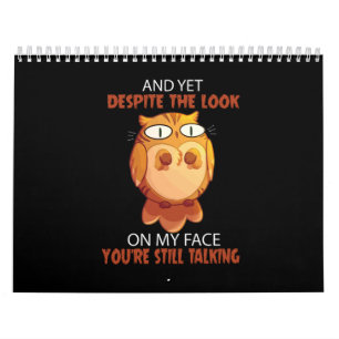 Cute Uggla trots att du fortfarande pratar Kalender