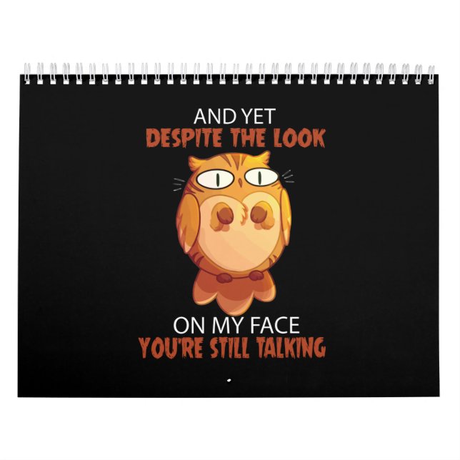 Cute Uggla trots att du fortfarande pratar Kalender (Omslag)