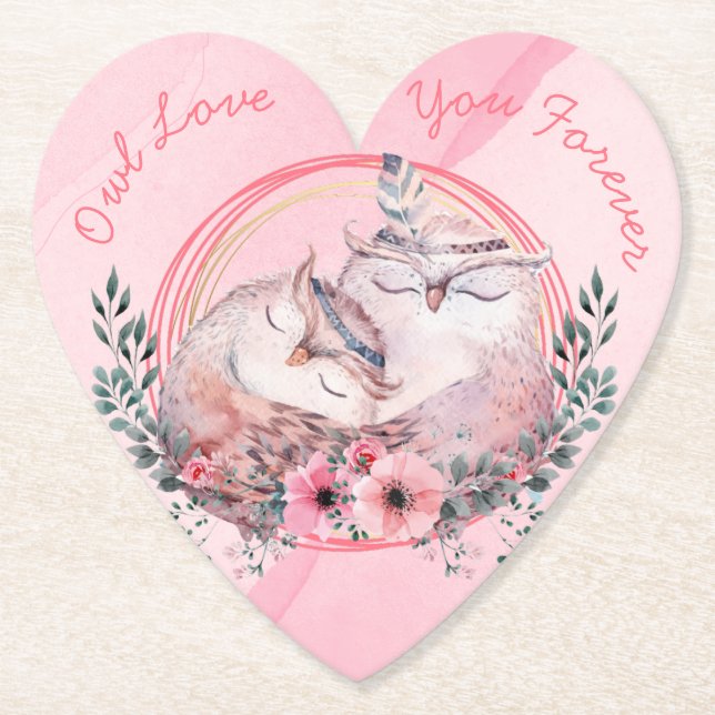 Cute Uggla Underlägg Papper (Framsida)