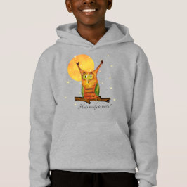 Cute Uggla Watercolor Stil Namn-skolåret på baksid T Shirt